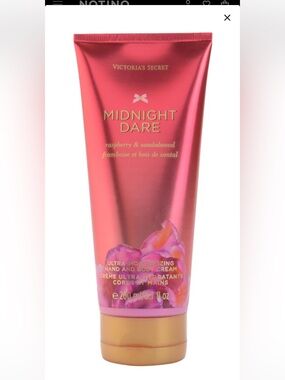Victoria's Secret Midnight Dare Raspberry & Sandalwood Hand & Body Cream — Pink